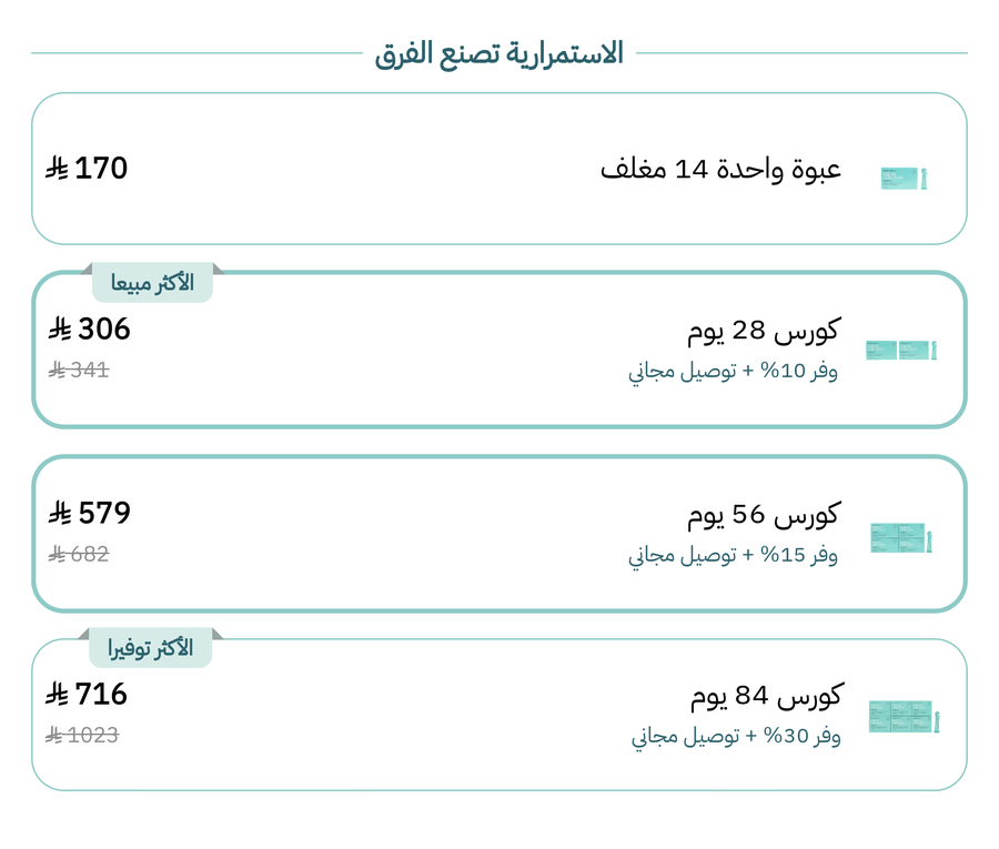 عروض كولاجين نايلة بتصميم فيروزي.