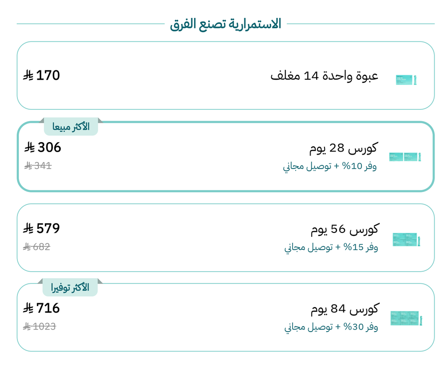 خصومات الكميات بتصميم نايلا